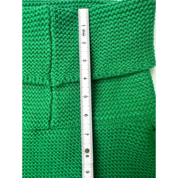 VICI Small Green Textured Knit Turtleneck Cotton Cabincore Preppy Sweater - Picture 3 of 5